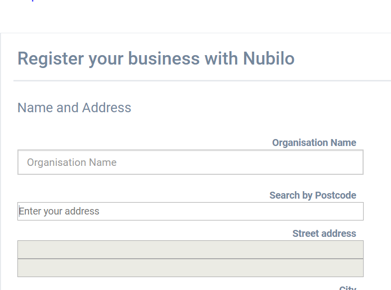 Business-Signup form