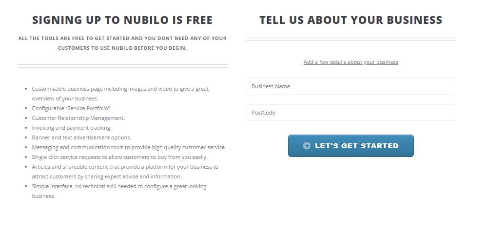 Nubilo Business Landing Page v1